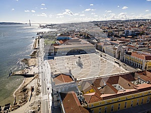 Commerce Square in center of Lisbon, Portugal