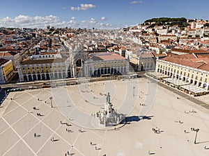 Commerce Square in center of Lisbon, Portugal photo
