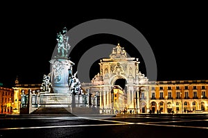 Commerce Square, Lisbon at night