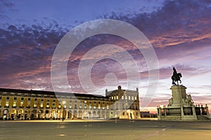 Commerce Square in Lisbon in Portugal