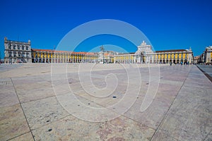 Commerce square Praca do Comercio in Lisbon, Portugal
