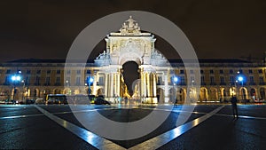 Commerce square (Praca do Comercio) in Lisbon, Portugal photo