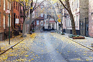 Commerce Street in the Historic Greenwich Village Neighborhood o