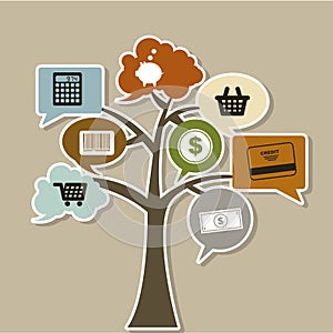 Commerce tree icons