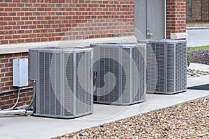 Commercial Air Conditioners Near Maintenance Door