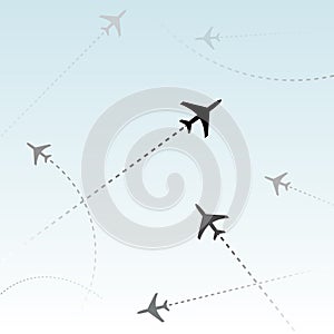 Commercial Airline Passenger flights air traffic