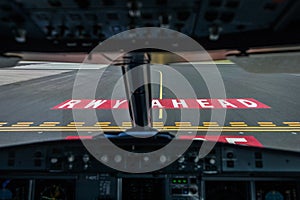 Commercial airliner airplane flight cockpit