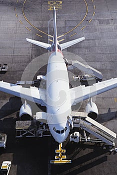 Commercial Airplane Ready for Loading