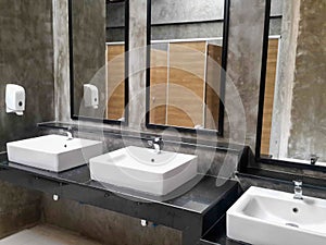 Commercial bathroom for washing hands