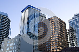 Commercial buildings in downtown Seattle