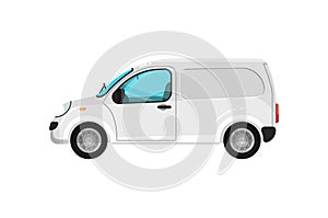 Commercial cargo minivan isolated icon