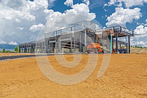 Commercial Construction Site With Copy Space