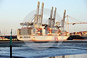 Commercial container port.