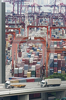 Commercial container port