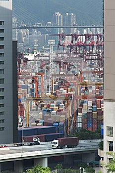 Commercial container port