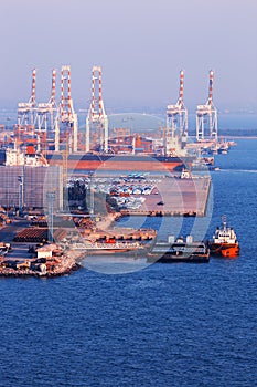 Commercial container port