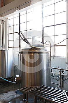 Commercial Craft Beer Making at Brewery