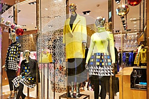 Commercial decoration of fashion shop window