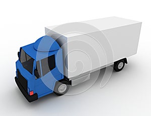 Commercial Delivery. Cargo Truck concept . 3d rendered illustration