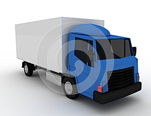 Commercial Delivery. Cargo Truck concept . 3d rendered illustration