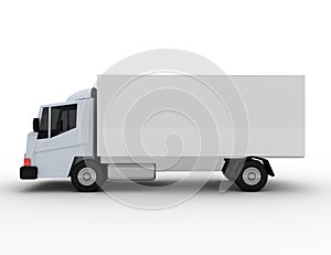 Commercial Delivery. Cargo Truck concept . 3d rendered illustration