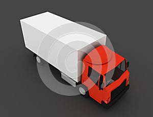 Commercial Delivery. Cargo Truck concept . 3d rendered illustration