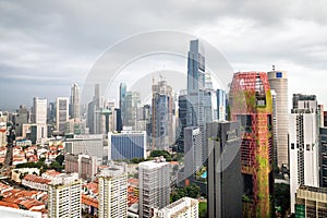 Commercial district and modern architecture in Singapore