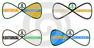 Commercial editorial glasses set logo