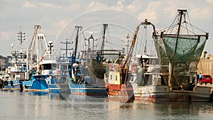 Commercial fishing boat in Tomis Port from Constanta Romania