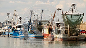 Commercial fishing boat in Tomis Port from Constanta Romania photo