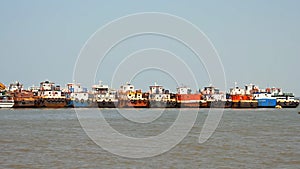 Commercial fishing boats based at port