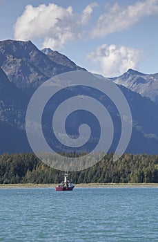 Commercial fishing near Glacier Point.