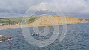 A Commercial Fishing Vessel at Sea in the UK