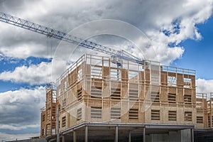 Commercial framing construction of a new residential complex