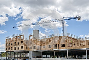 Commercial framing construction of a new residential complex