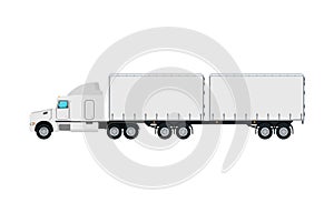 Commercial freight truck isolated icon