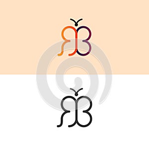 Butterfly B & R Logo Symbol/Graphics/Clipart 1 for Business and Organizations photo