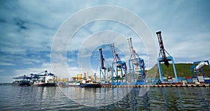 Commercial harbor vladivostok photo