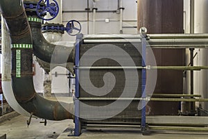 Commercial Heat Exchanger in a boiler room