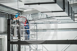 Commercial Heating Unit Installation in a Warehouse