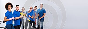 Commercial Janitor Cleaning Service. Diverse Group