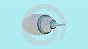 Commercial jet engine animation cross section view