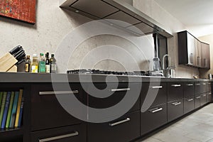 Commercial Kitchen With Drawers And Vent