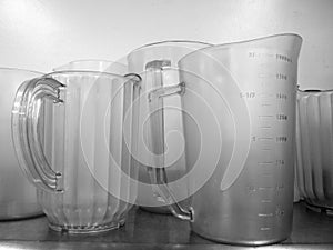 Commercial kitchen: measuring jugs photo