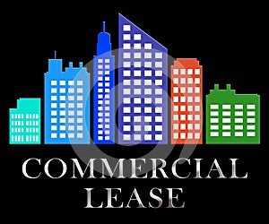 Commercial Lease Describes Real Estate Leases 3d Illustration photo