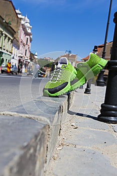 Commercial photography of pair of shoe