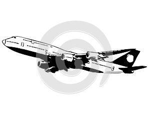 Commercial plane vector eps Hand drawn Crafteroks svg free, free svg file, eps, dxf, vector, logo, silhouette, icon, instant downl photo