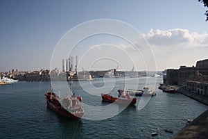 Commercial port of la Valleta, Malta. photo