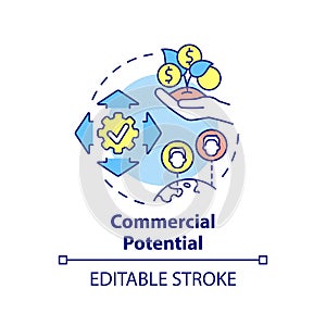 Commercial potential concept icon