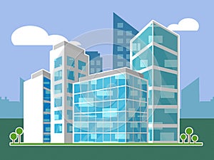 Commercial Real Estate Apartments Represent Property Leasing Or Realestate Investment - 3d Illustration photo